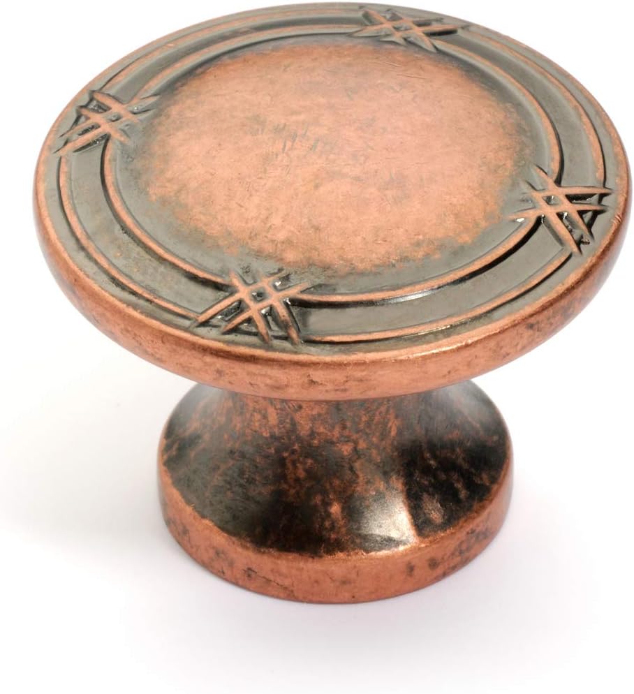 Antique Copper Cabinet Hardware Knob, 25-Pack C7698
