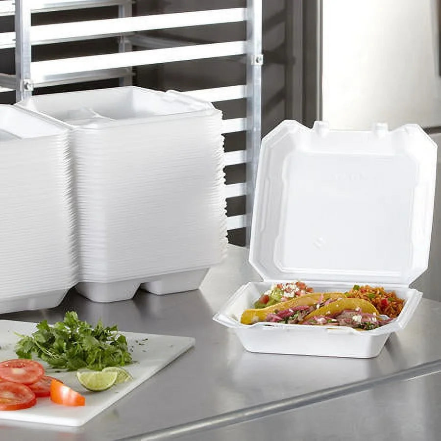 3-Compartment Foam Hinged Lid Container (125 ct.) M235668