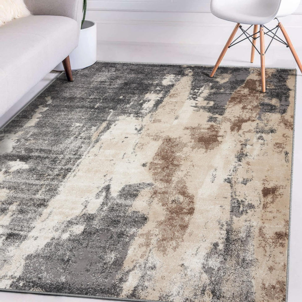 Modern Abstract Area Rug Gray 8 x 10 A72850