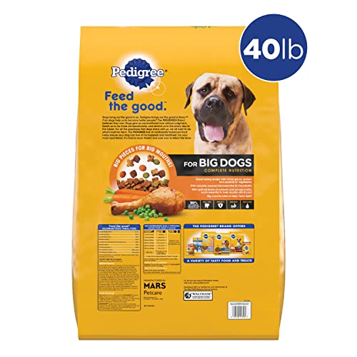 40 lb. Large Breed Dry Dog Food Roasted Chicken, Rice & Vegetable Flavor V6031