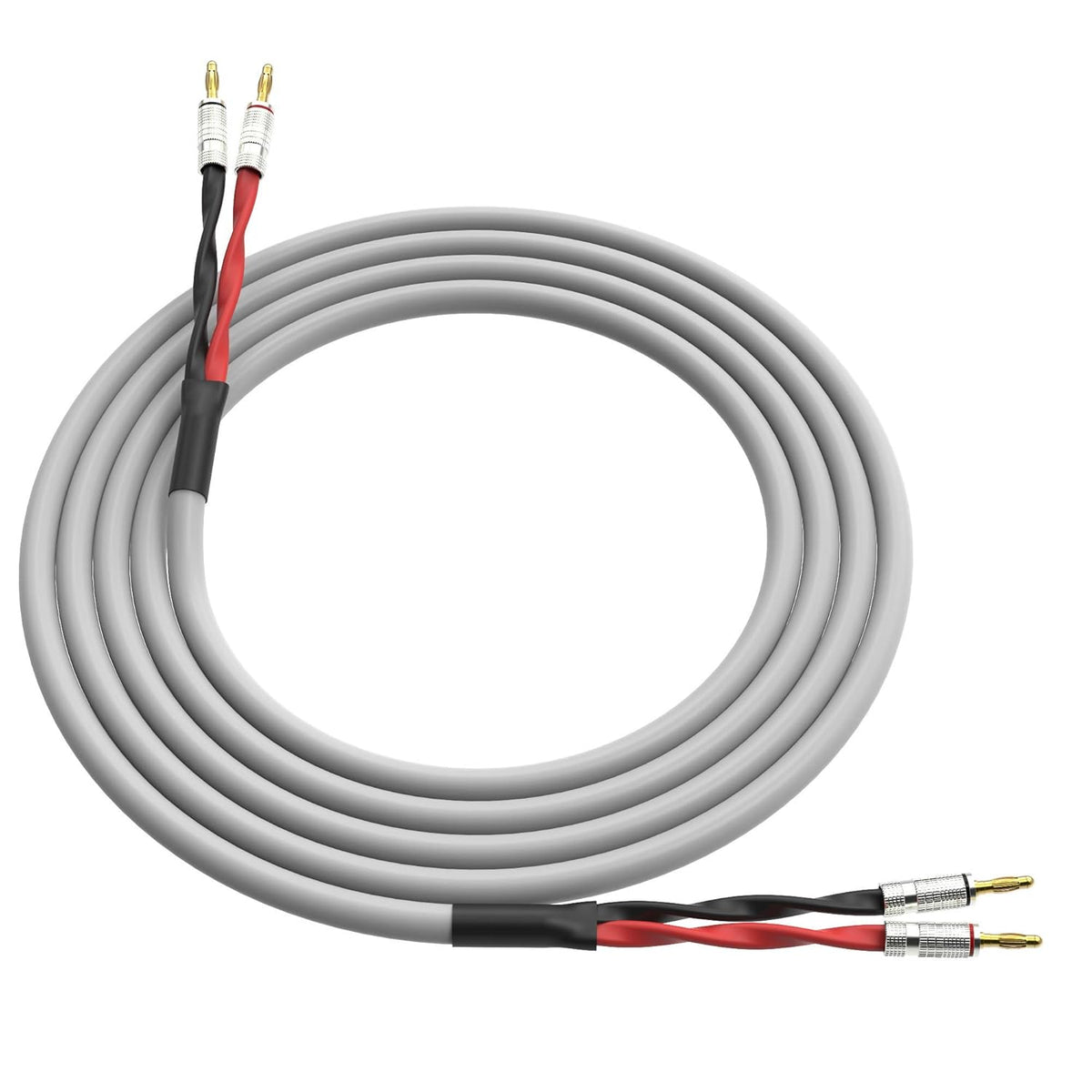 Gray 3 Feet Banana Plugs Speaker Cable L88089