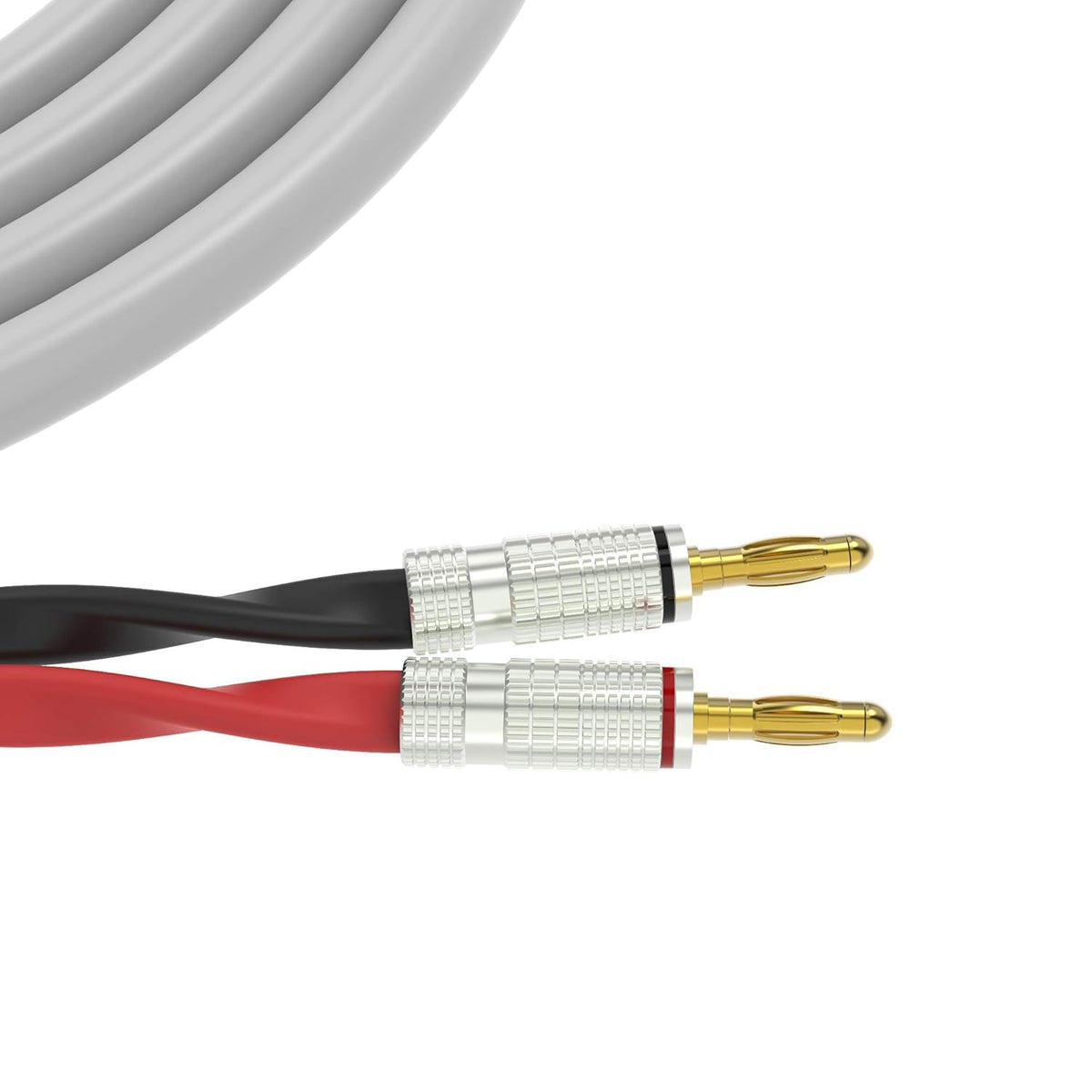 Gray 3 Feet Banana Plugs Speaker Cable L88089