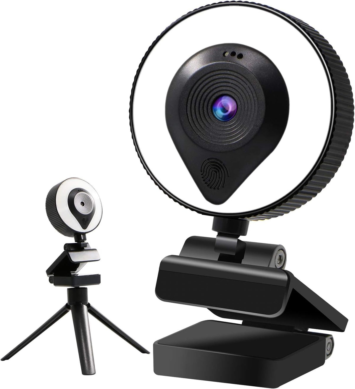 HD Webcam with Microphone Ring Light and Tripod L2450