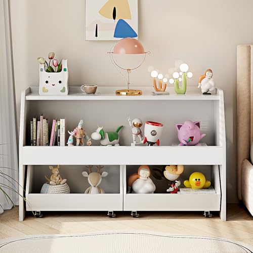 2 Tier Toy Storage Organizer with Movable Bins L551274