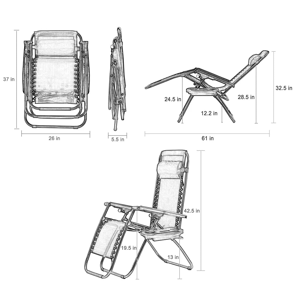 Brown and Black Zero-Gravity Chair X4613