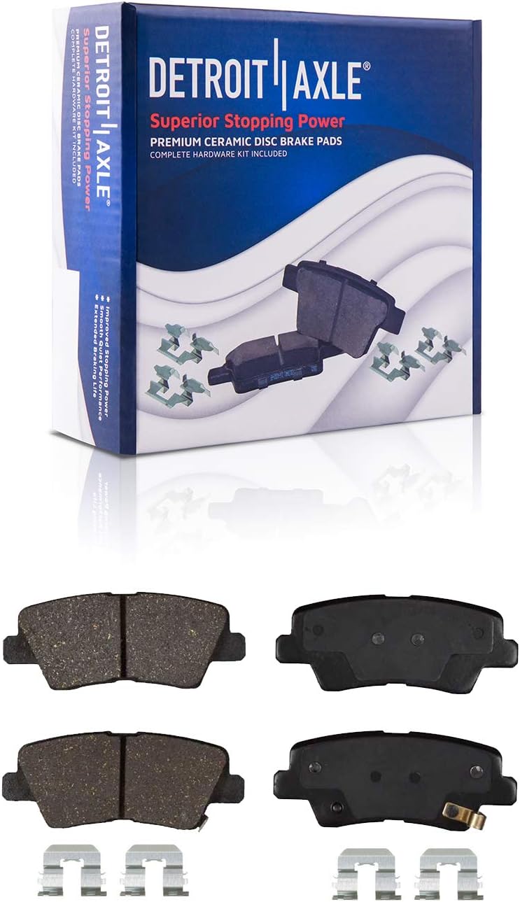 Front Rear Drilled Slotted Rotors + Brake Pads Replacement for Hyundai Sonata Kia Optima - 10pc Set T741