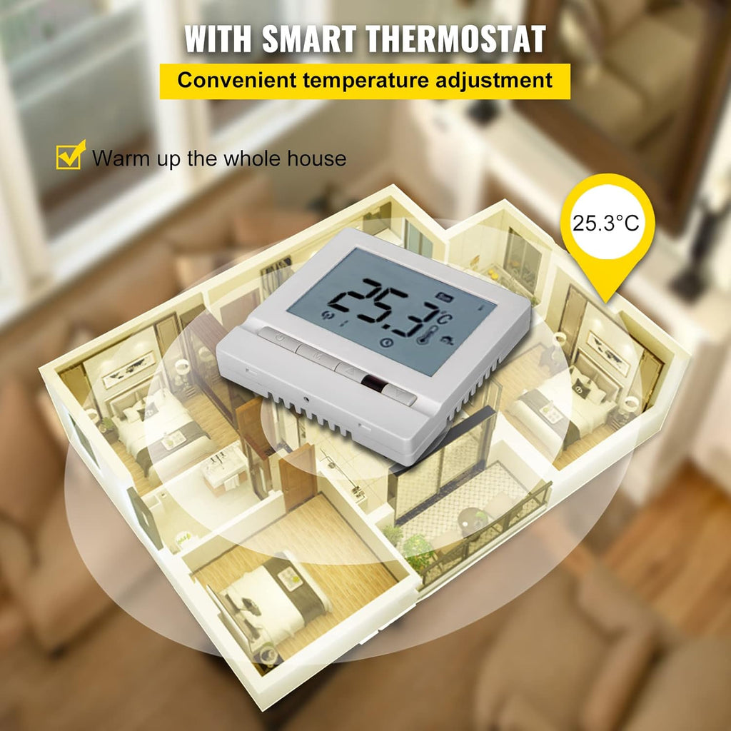 75 Square Feet Floor Heating Cable with Temperature Control Panel I758