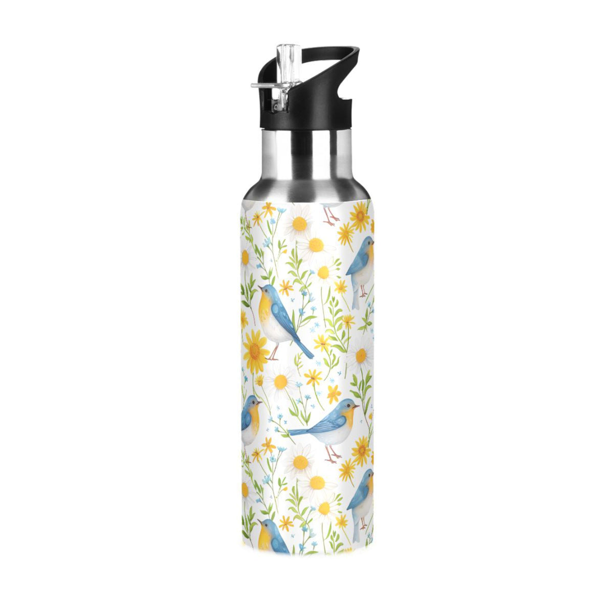 20 oz Insulated Stainless Steel Water Bottle with Straw Lid X6026
