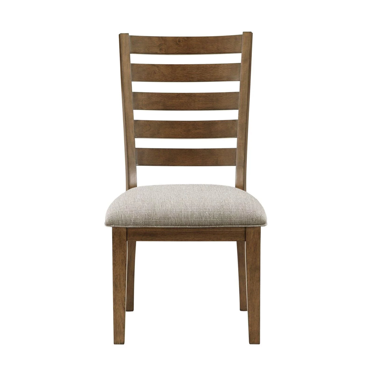 5pc Wooden Dining Table Set with Fabric Upholstered Chairs Q443816