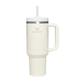 40 oz Cream Stainless Steel Insulated Tumbler with Lid and Straw B905095