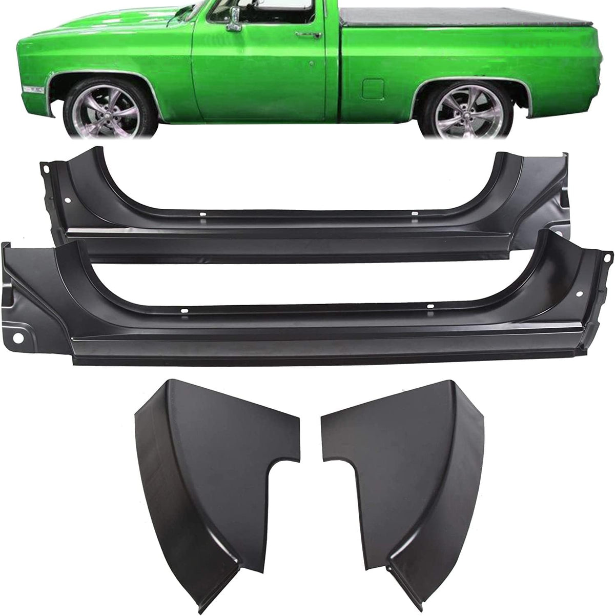 Cab Corners and Rocker Panels Kit Metal 4 Pcs H481