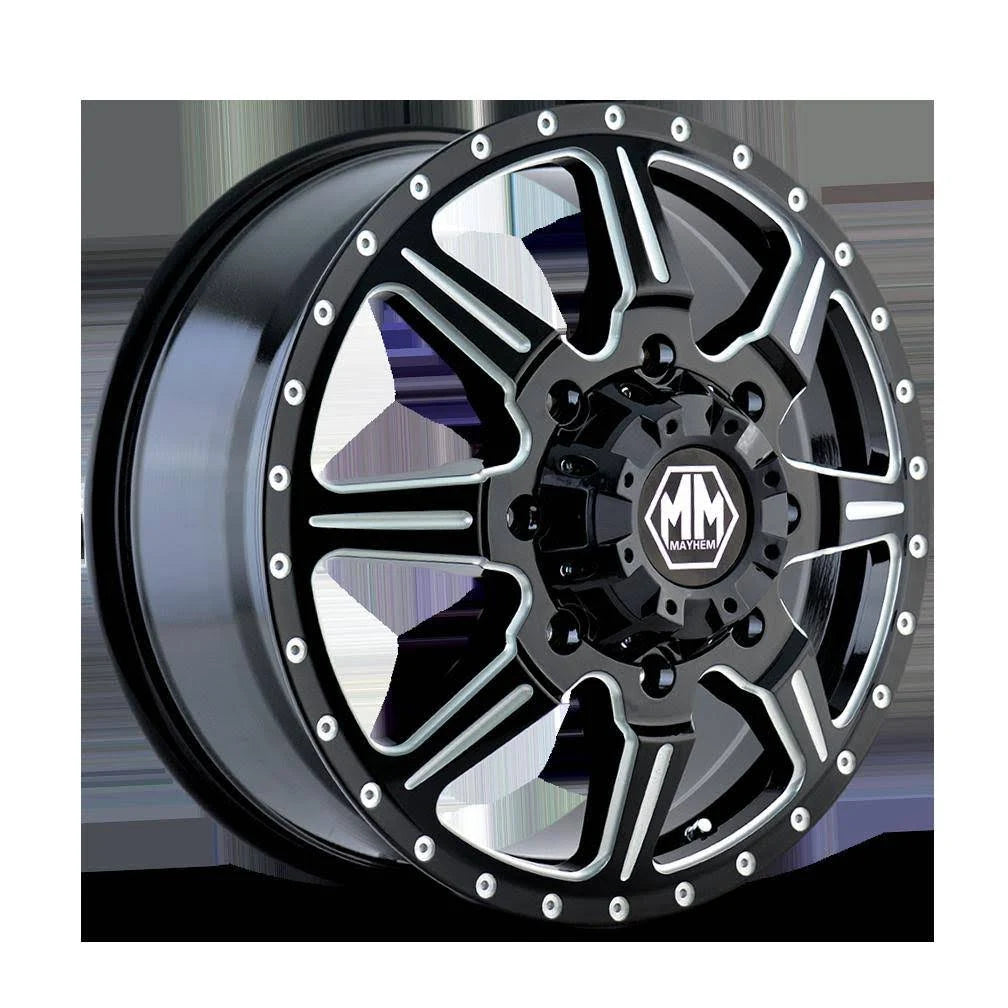 22x8.25 8x6.5x22 Black/Milled Wheel Rim G78197