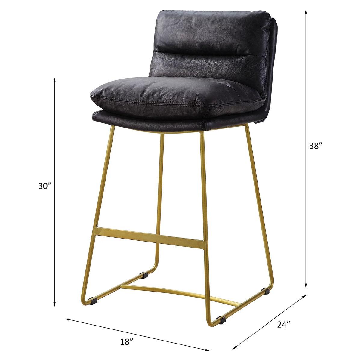 Vintage Black Counter Height Chair E799