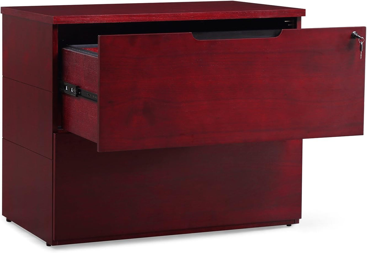 Mahogany 2 Drawer Lateral Filing Cabinet O7489