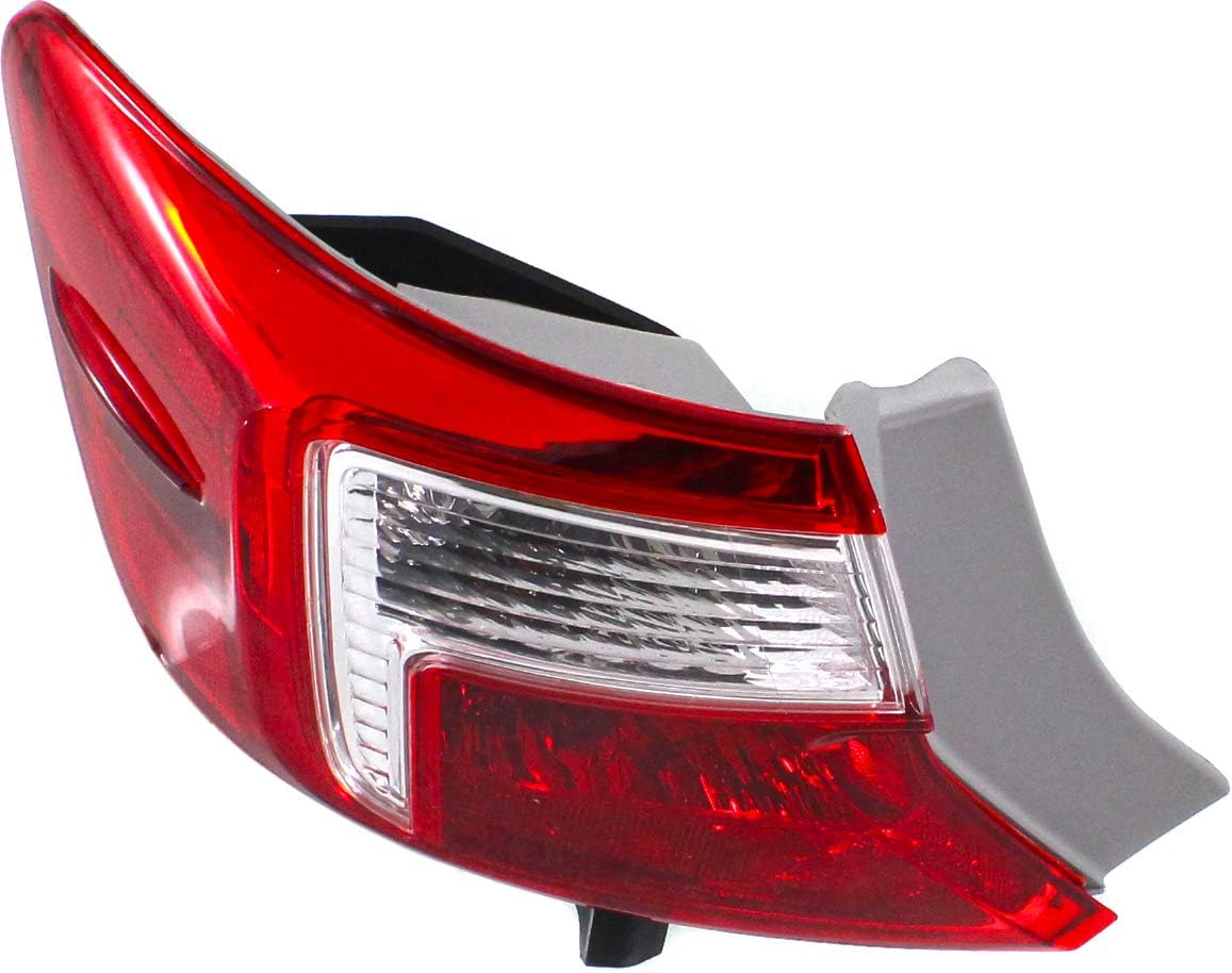 Tail Light Assembly Compatible with 2012-2014 Toyota Camry Outer Red and Clear Lens Driver Side Pack of 2 R7127