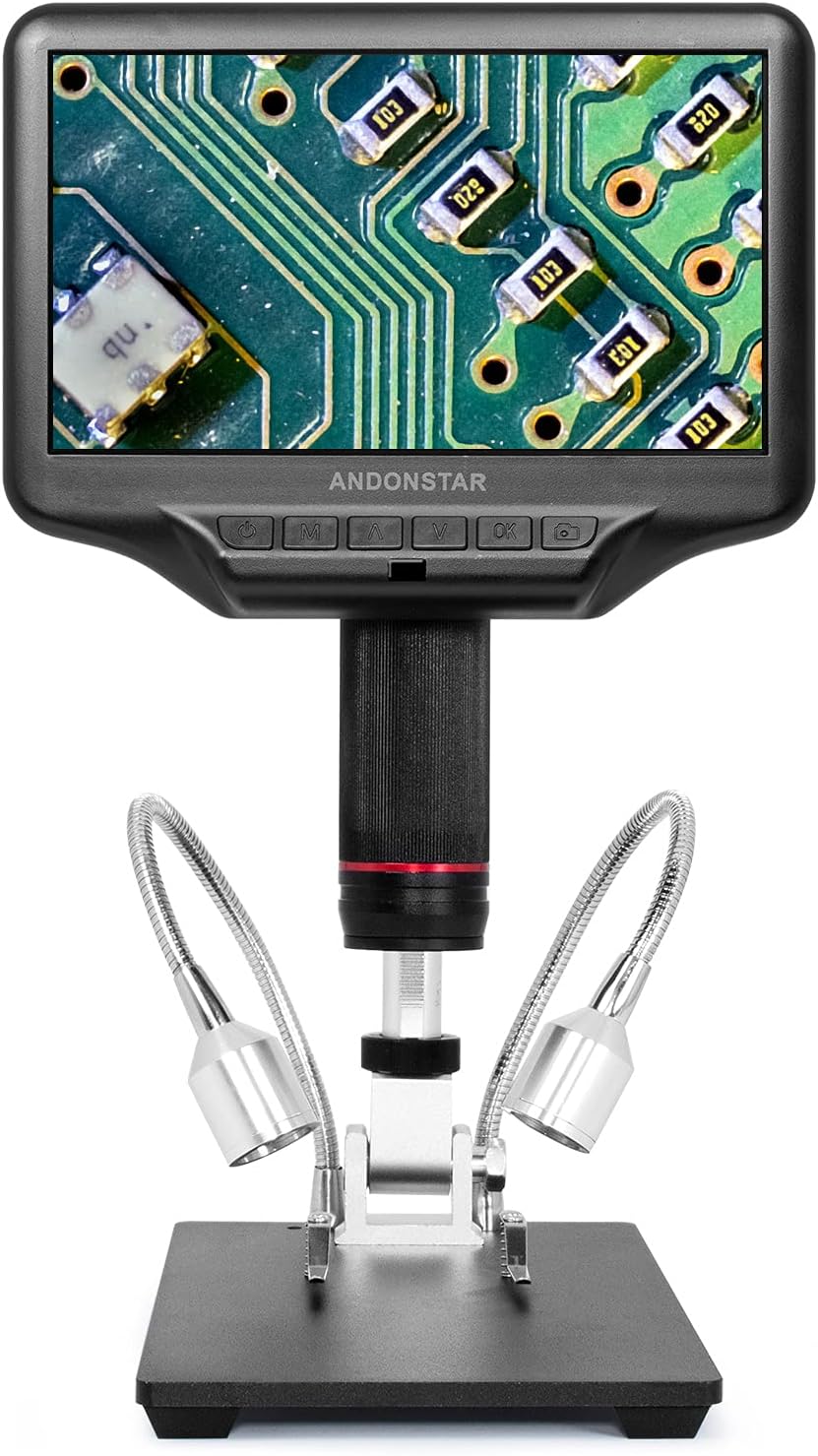 1080P 4MP Digital Microscope with 7-inch HD LCD Display and 270X Magnification U762