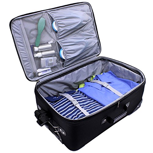 Gray 4-Piece Expandable Softside Travel Rolling Luggage Set F499208