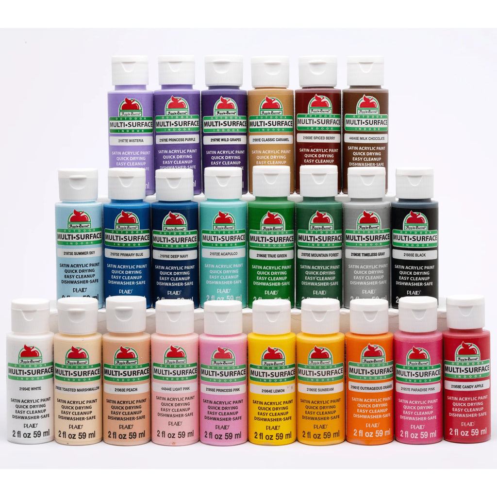 2 oz Multi-color Satin Acrylic Craft Paint (24 Pieces) T433