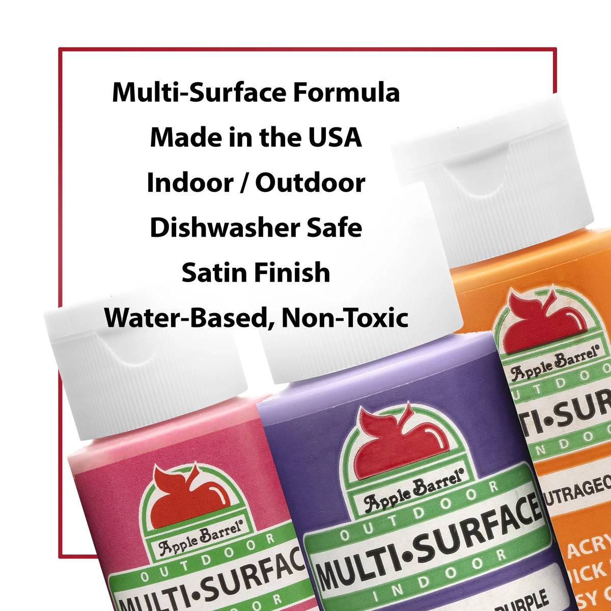 2 oz Multi-color Satin Acrylic Craft Paint (24 Pieces) T433