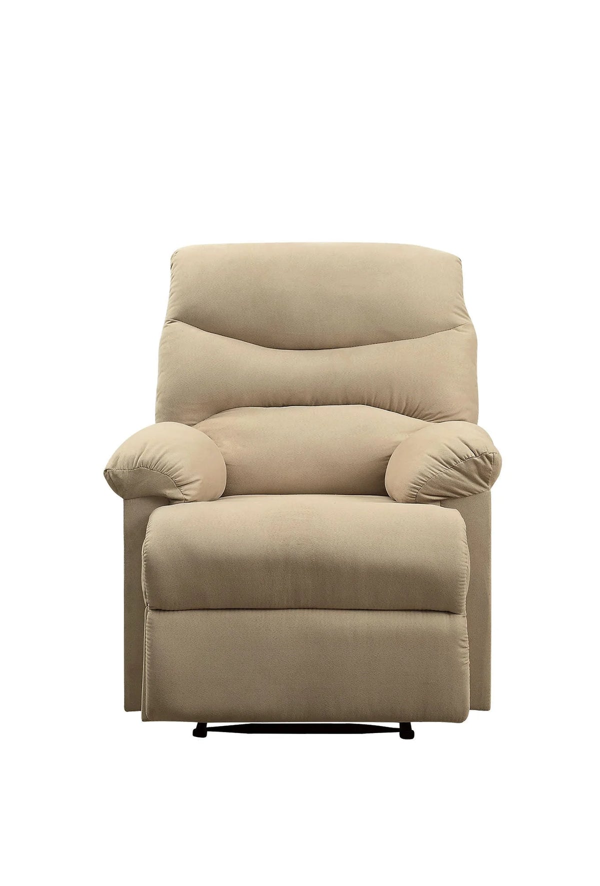 Beige Microfiber Recliner W89543