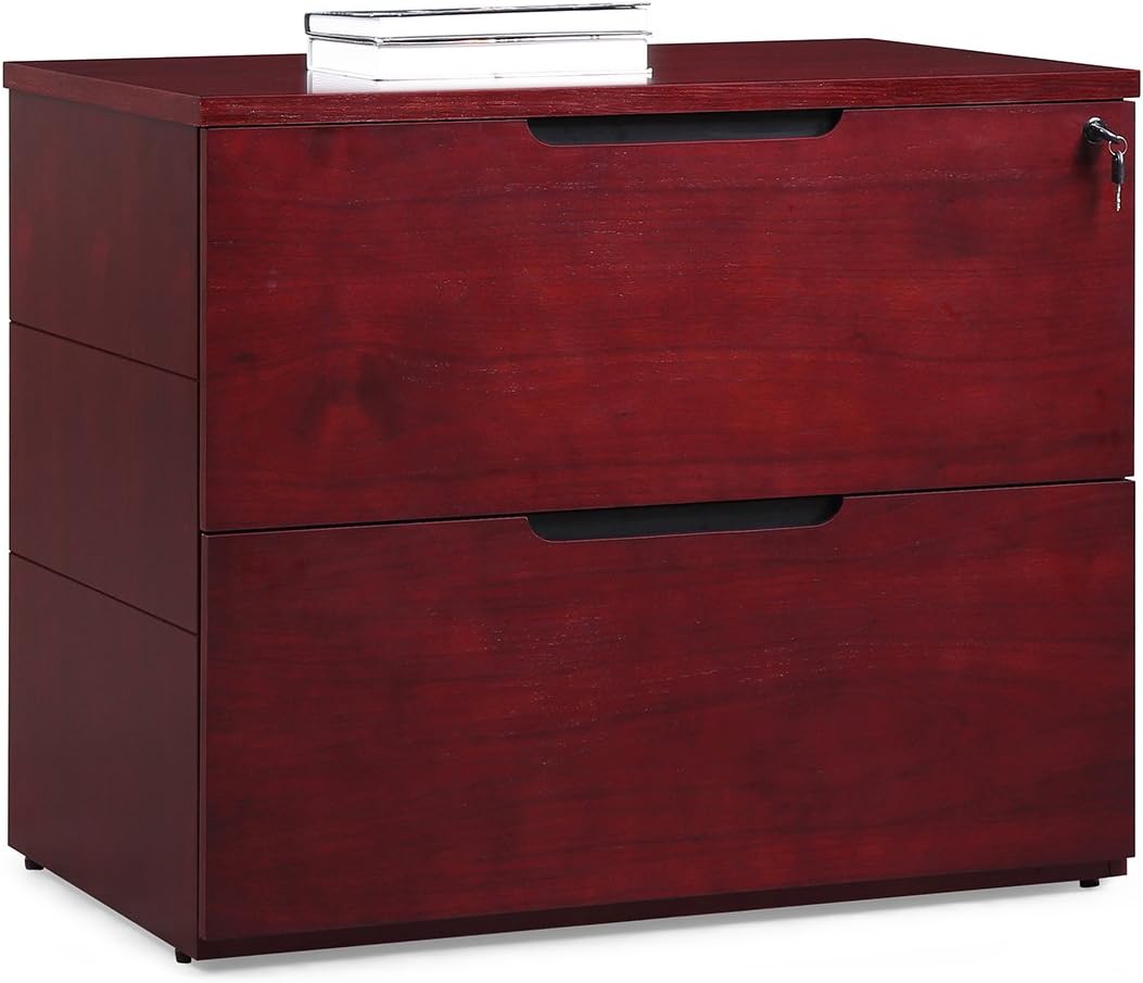Mahogany 2 Drawer Lateral Filing Cabinet O7489