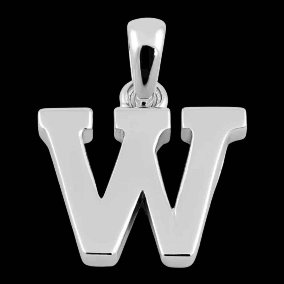 W Initial Pendant Necklace 925 Sterling Silver Y12470