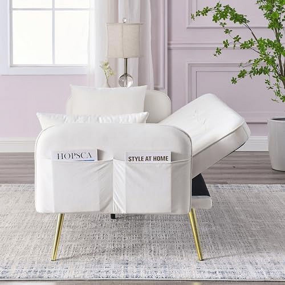 Black Convertible Folding Linen Fabric Futon Sofa Bed with Adjustable Backrest and Metal Legs H35190