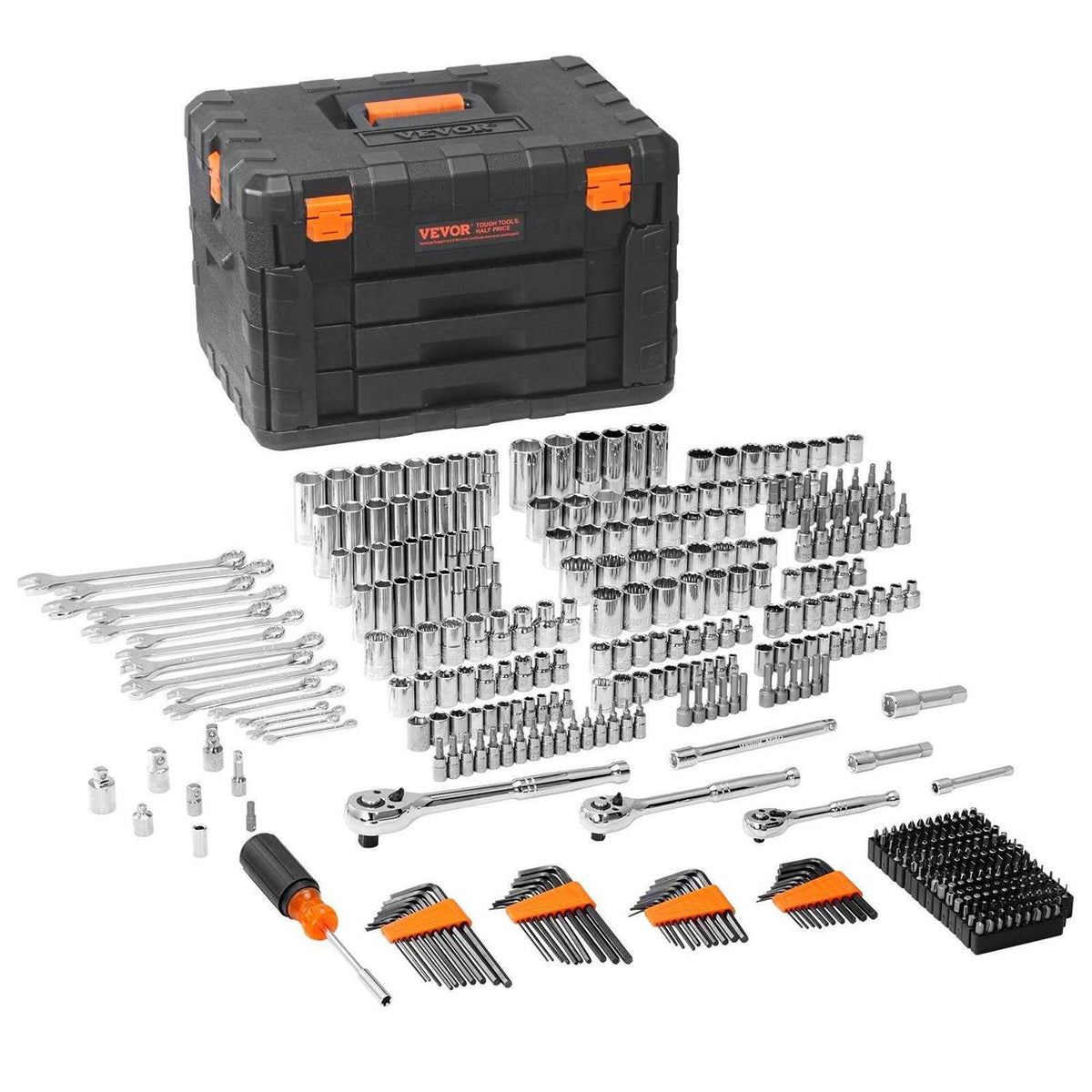 450 Pcs SAE and Metric Mechanics Tool Set Z921523