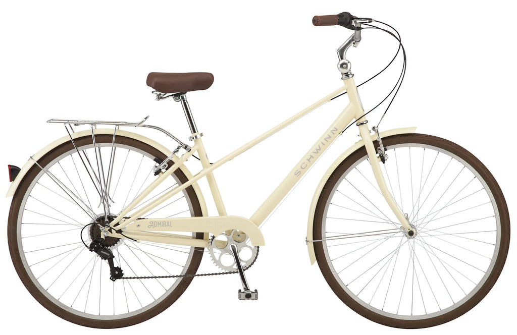700c 7 Speeds Cream Hybrid Bike C406