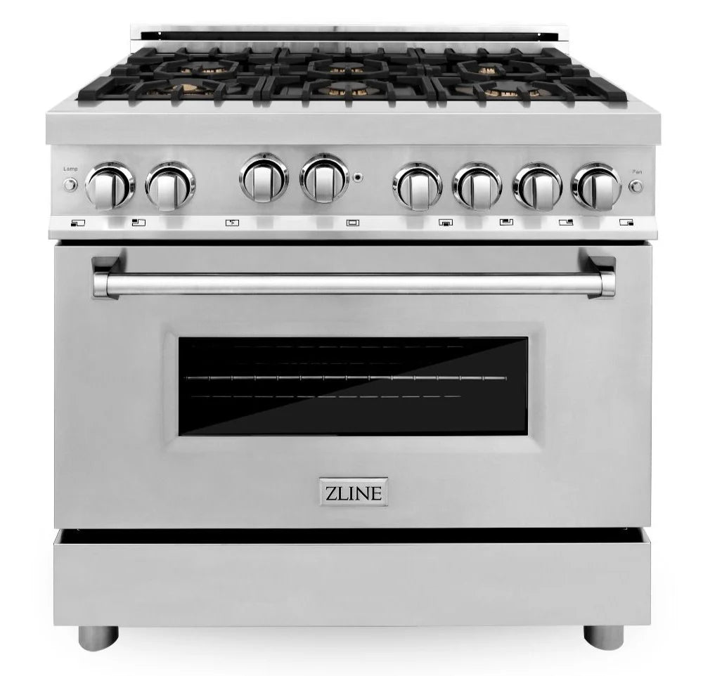 36 in. Gas Burner/Gas Oven in Stainless Steel with Brass Burners C64084