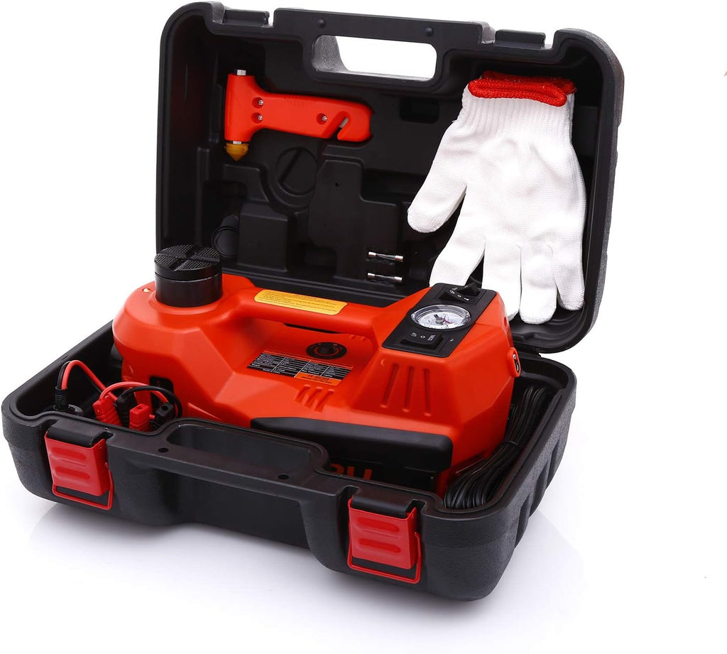 5 Ton 12V Hydraulic Electric Car Jack with Tire Inflator Pump L352515