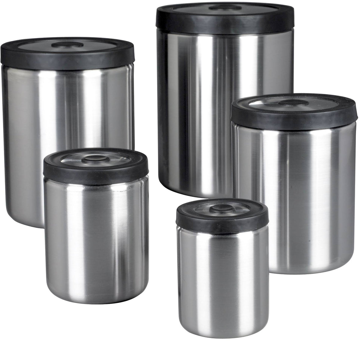 5 Piece Steel Canister Set K195