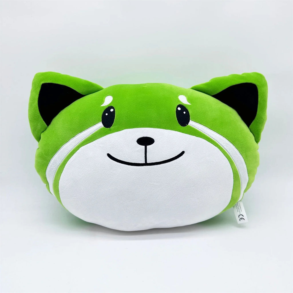 Green Foxes Plush Stuffed Animal Pillow D5993