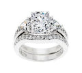 Platinum Clad Bridal Ring Set, Size 6 C746684