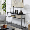 Black Woodgrain Console Table I3735