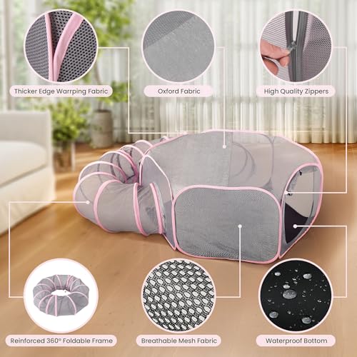 Pink Outdoor Cat Enclosure with Bag K888