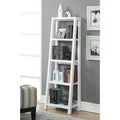 Bright White Ladder Bookcase V44821
