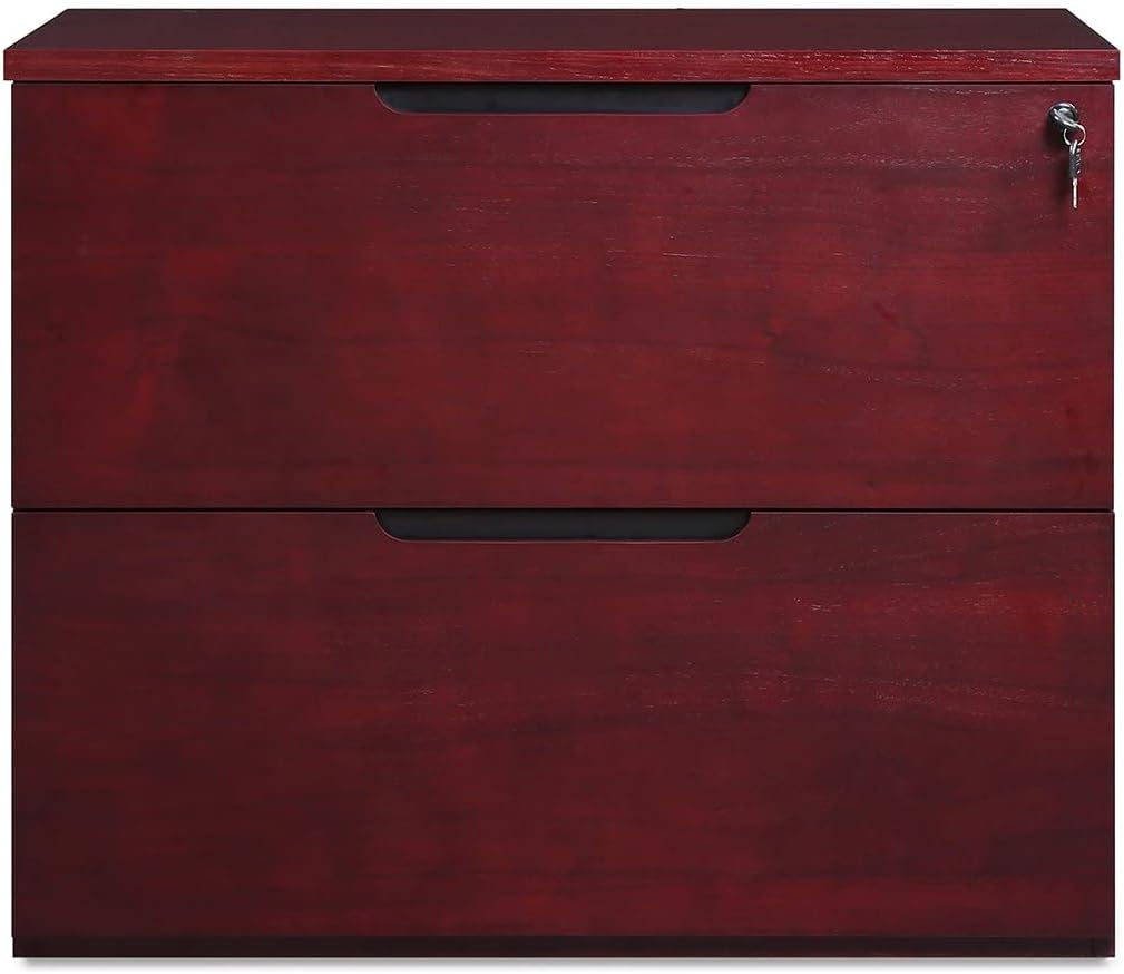 Mahogany 2 Drawer Lateral Filing Cabinet O7489