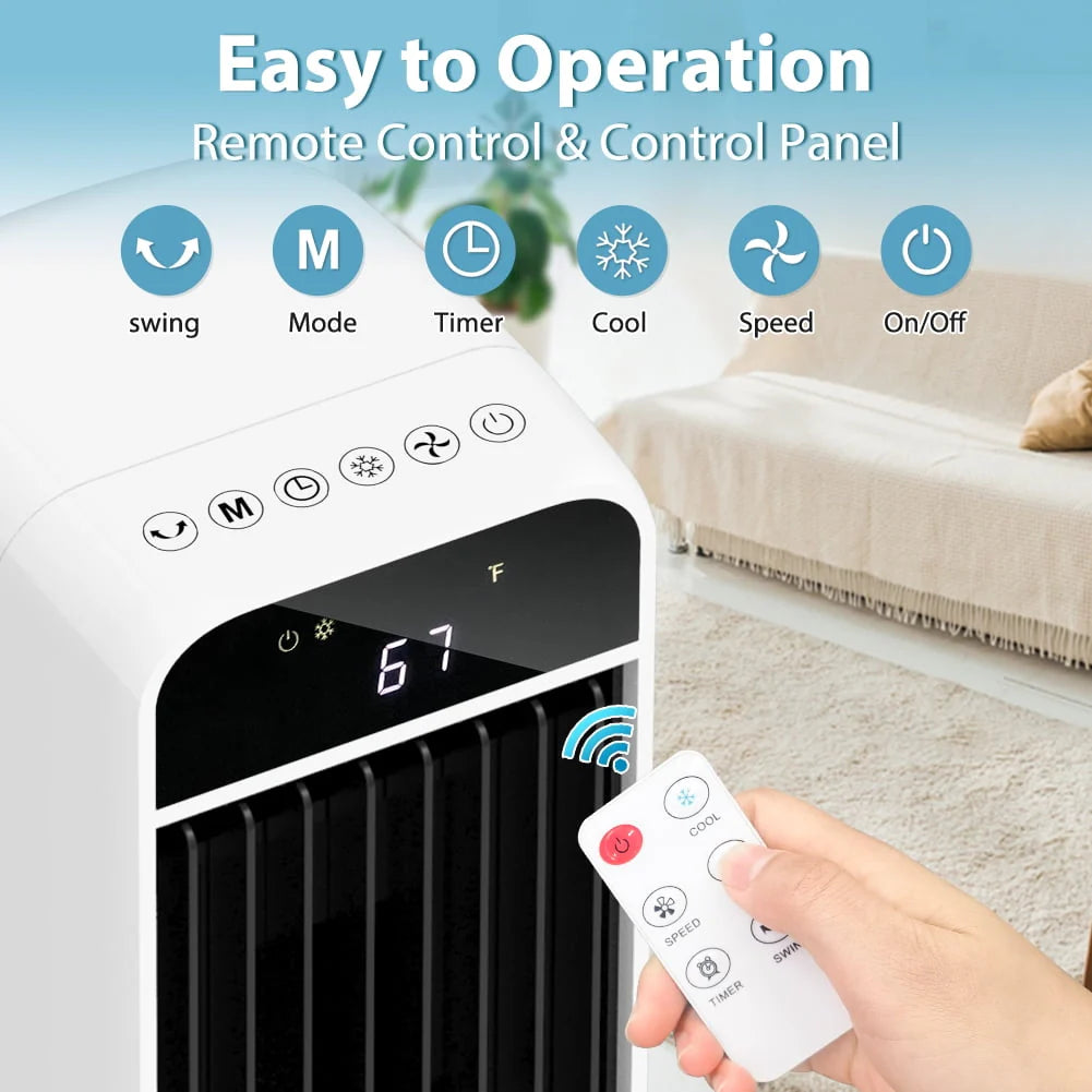 3-in-1 Evaporative Air Cooler Portable Tower Cooling Fan Oscillating White B31147