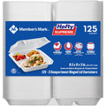 3-Compartment Foam Hinged Lid Container (125 ct.) M235668