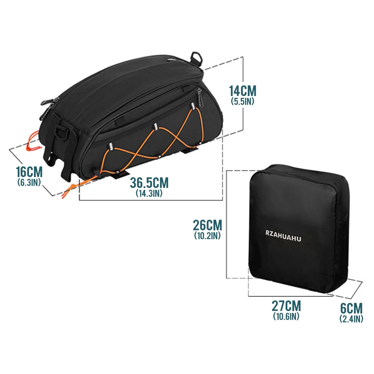 Waterproof Rear Seat Bike Trunk Bag with 2 Side Hanging Bags R1791