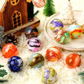 12 Pcs Marbled Christmas Ball Ornaments 2.5'' Shatterproof J283