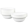 20 OZ Tempered Glass White Soup Bowls Set of 8 H9121