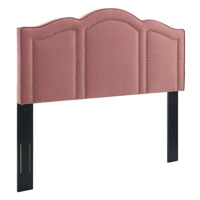 King California King Dusty Rose Upholstered Panel Headboard Q322