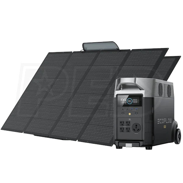 DELTA Pro Portable Power Station and 2 x Portable Solar Panel F84765