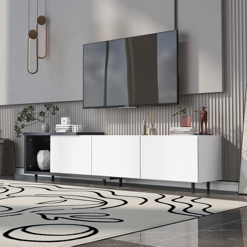 White TV Stand with 3 Storage Drawers E45393