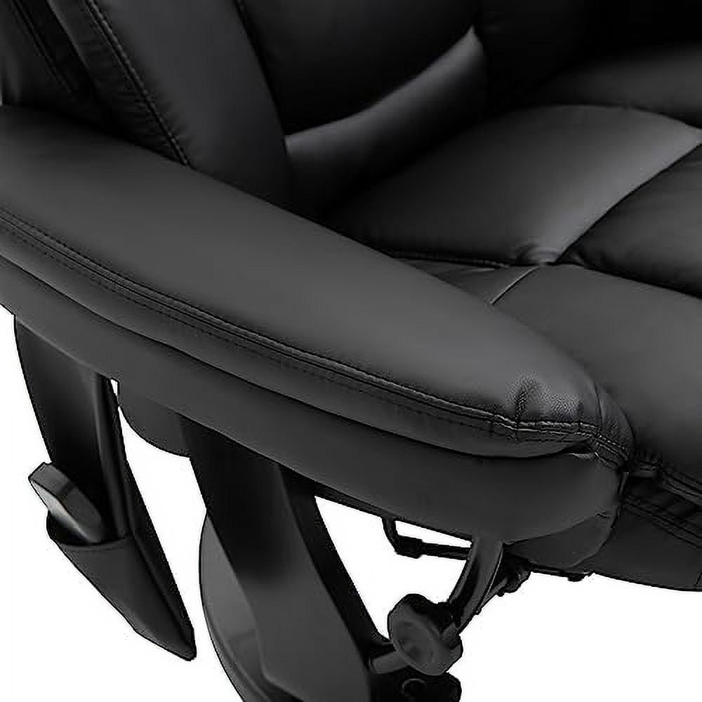 Brown PU Leather Massage Recliner Chair with Ottoman A671624
