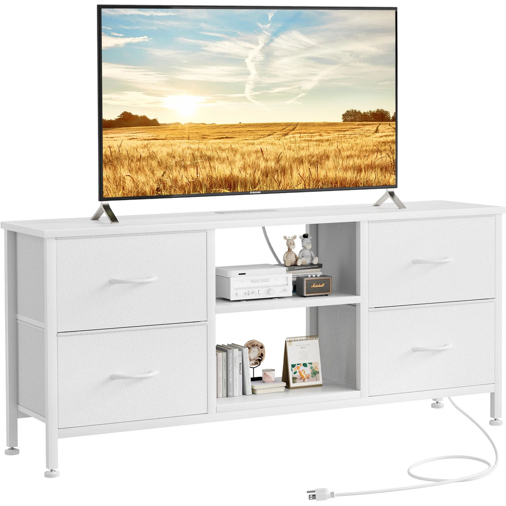 White 4 Drawer Dresser TV Stand C456695