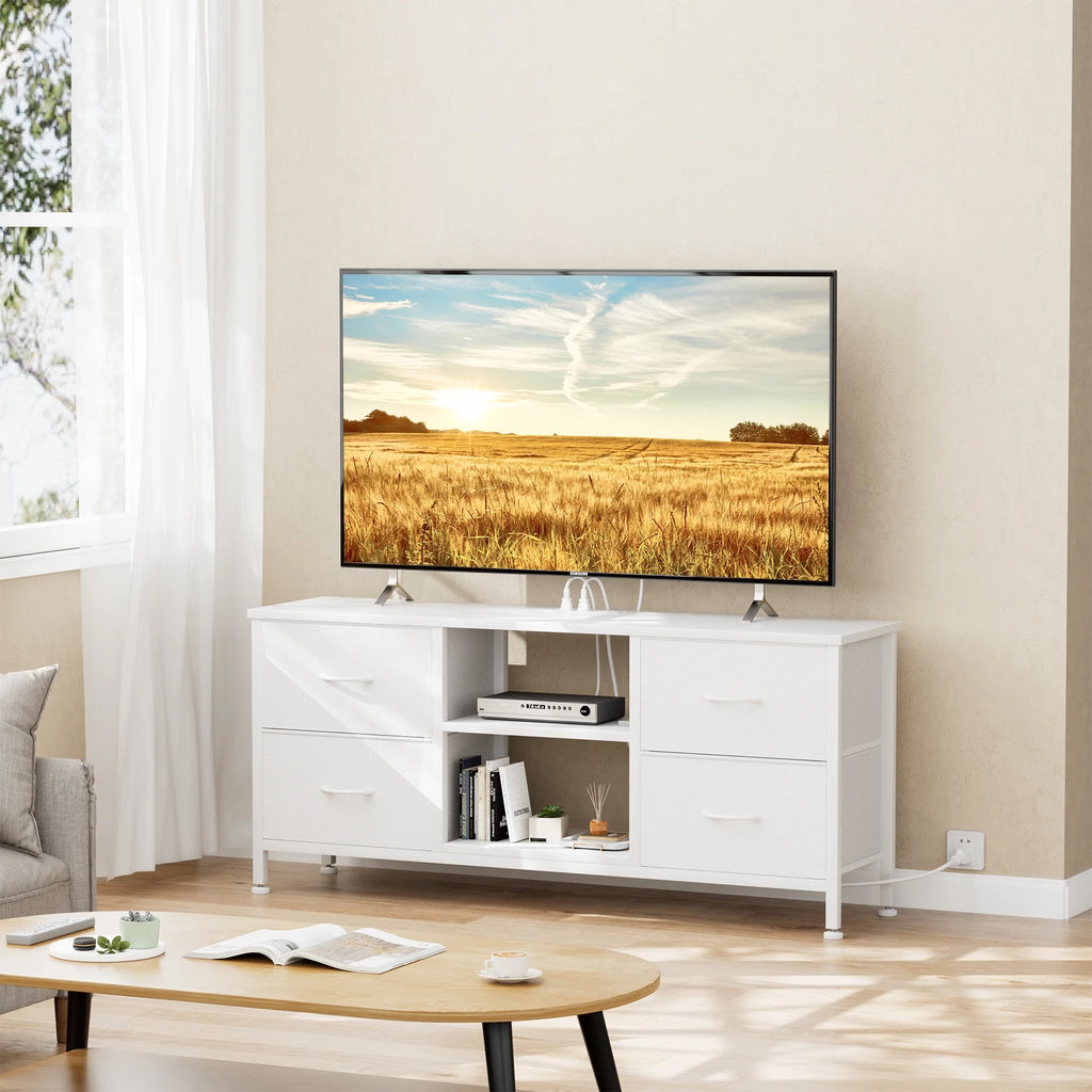 White 4 Drawer Dresser TV Stand C456695