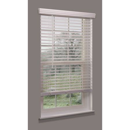 Cordless Faux Wood Blind, white, 24-1/4x22w x 5 A430